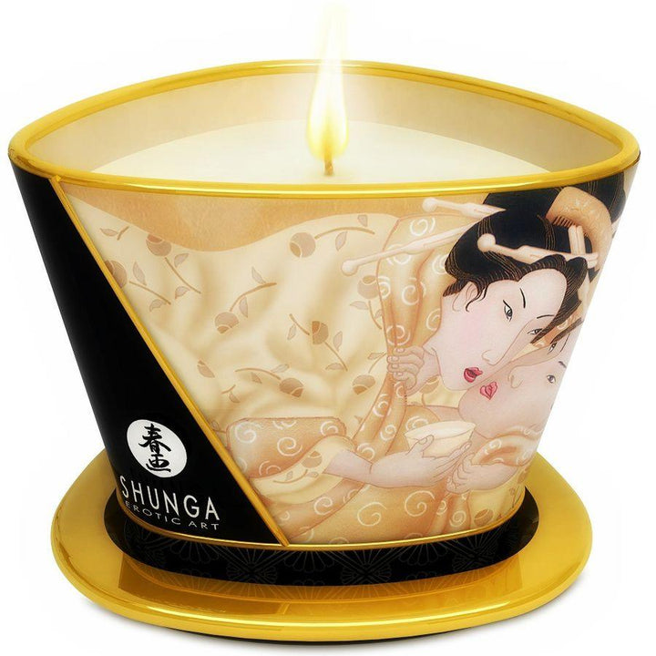 SHUNGA - MINI CARESS BY CANDELIGHT VANILLE MASSAGEKERZE 170 ML - INTIM SPACE Online Sexshop