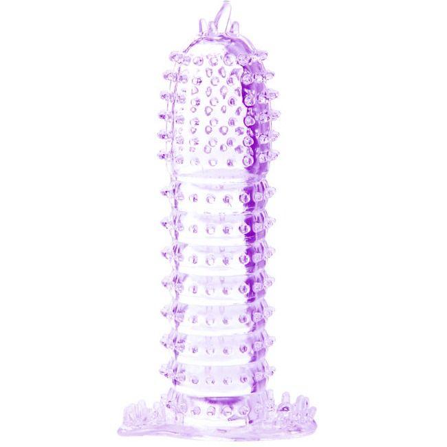 BAILE - PENISHÜLLE MIT REIZPUNKTEN LILA 14 CM - INTIM SPACE Online Sexshop