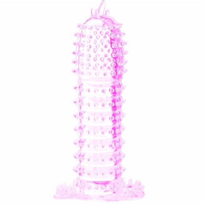 BAILE - PENISHÜLLE MIT REIZPUNKTEN ROSA 14 CM - INTIM SPACE Online Sexshop