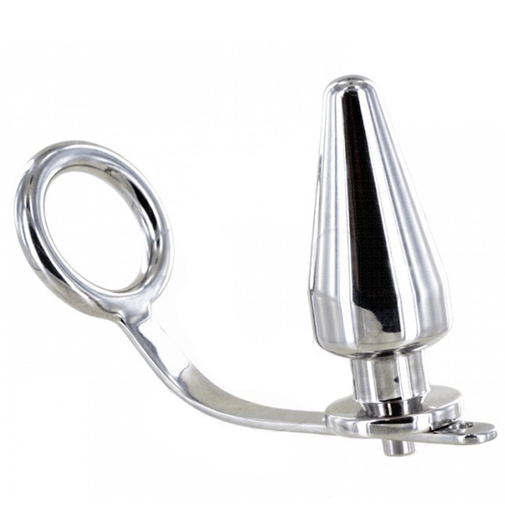 METAL HARD - STAHLRING MIT ANALPLUG 80 - 55 MM - INTIM SPACE Online Sexshop