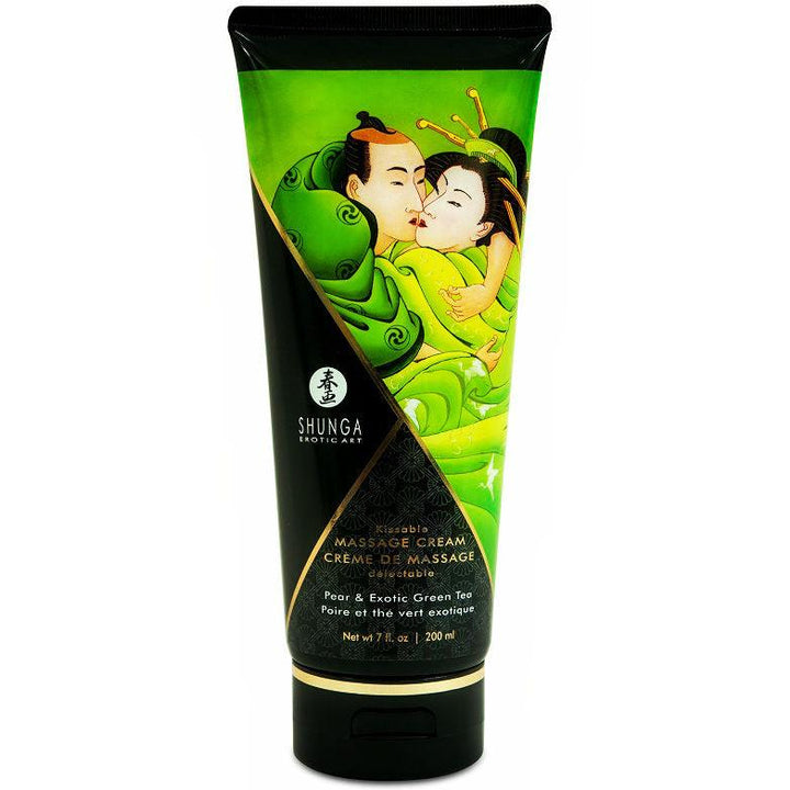 SHUNGA - BIRNE - GRÜNER TEE MASSAGECREME 200 ML - INTIM SPACE Online Sexshop