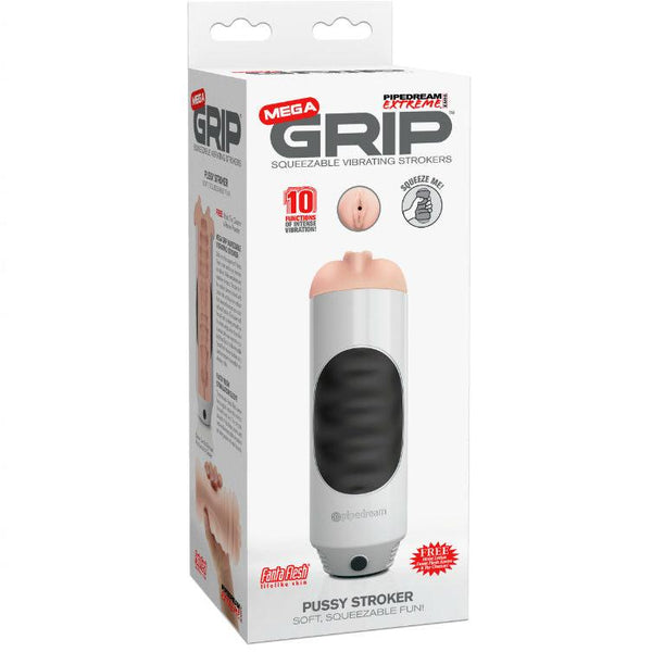 EXTREME TOYZ - PIPEDREAM MEGA GRIP VAGINA MASTURBATOR VIBRATOR - INTIM SPACE Online Sexshop