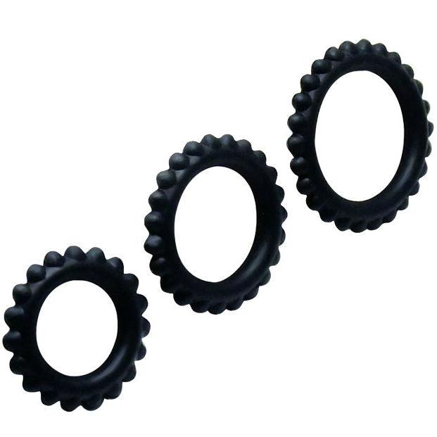 BAILE - TITAN SET 3STK COCKRING SCHWARZ 2.8 - 2.4 - 1.9 CM - INTIM SPACE Online Sexshop