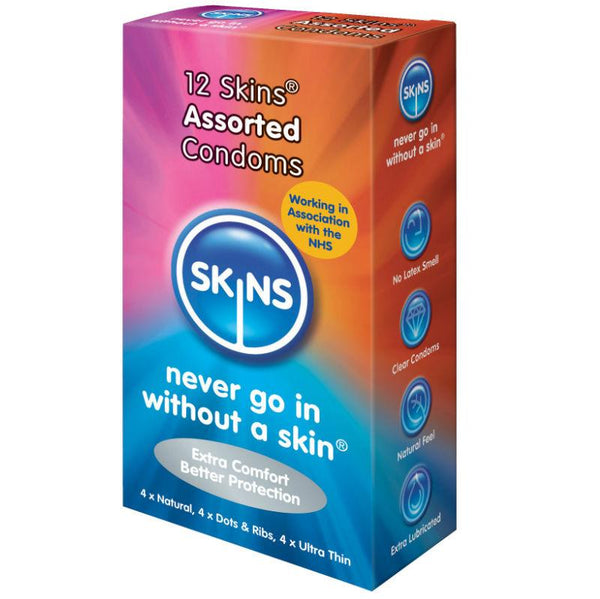 SKINS - CONDOMS ASSORTED 12 PACK - INTIM SPACE Online Sexshop