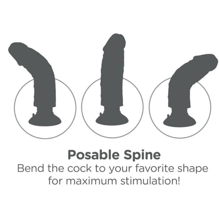 KING COCK - VIBRATORDILDO 17.78 CM NATÜRLICH - INTIM SPACE Online Sexshop