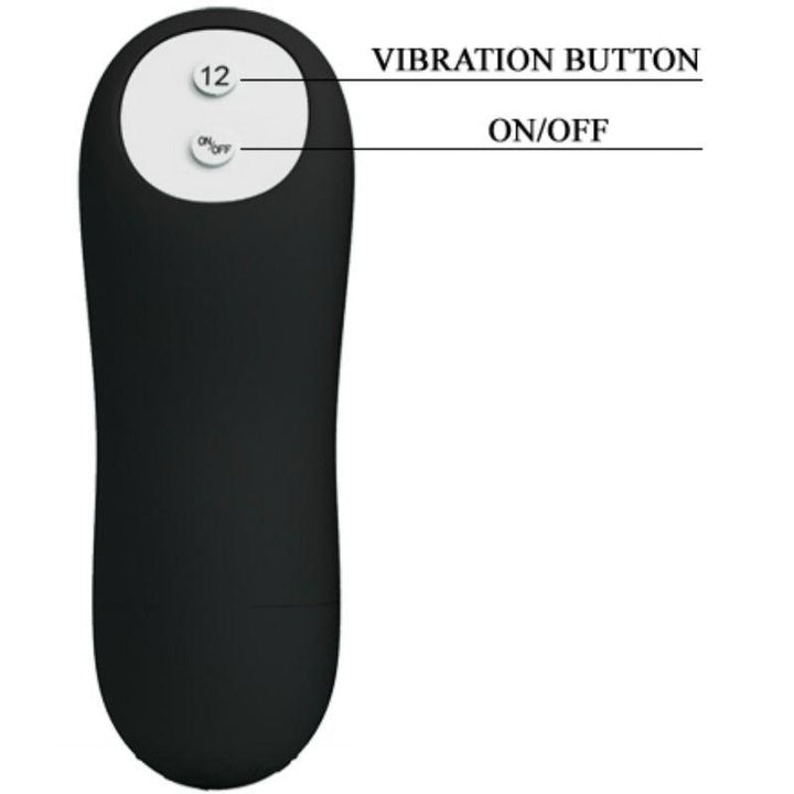 PRETTY LOVE - SILIKON ANAL PLUG PENIS FORM UND 12 VIBRATIONSMODI SCHWARZ - INTIM SPACE Online Sexshop