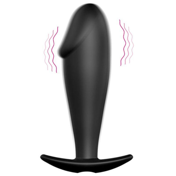 PRETTY LOVE - SILIKON ANAL PLUG PENIS FORM UND 12 VIBRATIONSMODI SCHWARZ - INTIM SPACE Online Sexshop