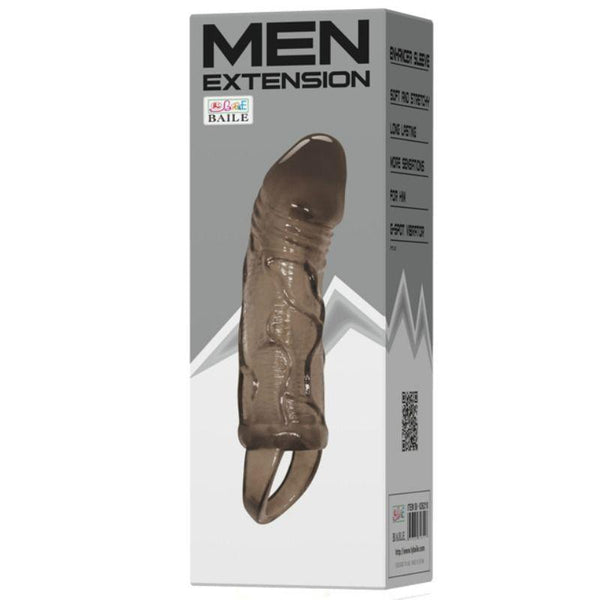 BAILE - PENIS EXTENDER COVER MIT GURT FÜR HODEN SCHWARZ 13.5 CM - INTIM SPACE Online Sexshop