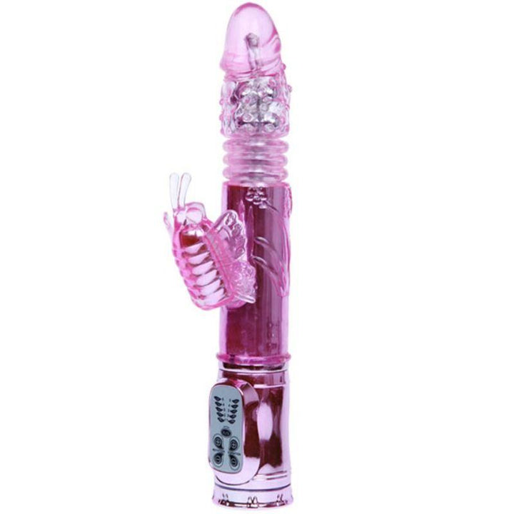 BAILE - WIEDERAUFLADBARER VIBRATOR MIT ROTATION UND POCHENDEN SCHMETTERLINGSSTIMULATOR - INTIM SPACE Online Sexshop