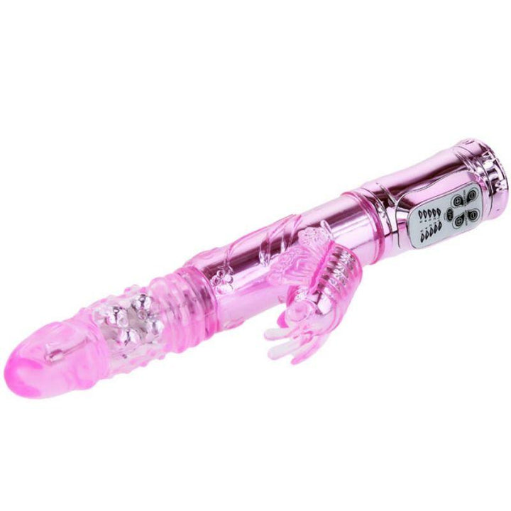 BAILE - WIEDERAUFLADBARER VIBRATOR MIT ROTATION UND POCHENDEN SCHMETTERLINGSSTIMULATOR - INTIM SPACE Online Sexshop