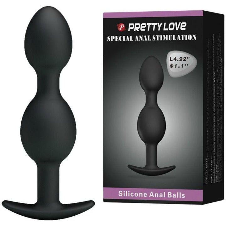 PRETTY LOVE - SILIKON ANALKUGELN 12.5 CM SCHWARZ - INTIM SPACE Online Sexshop