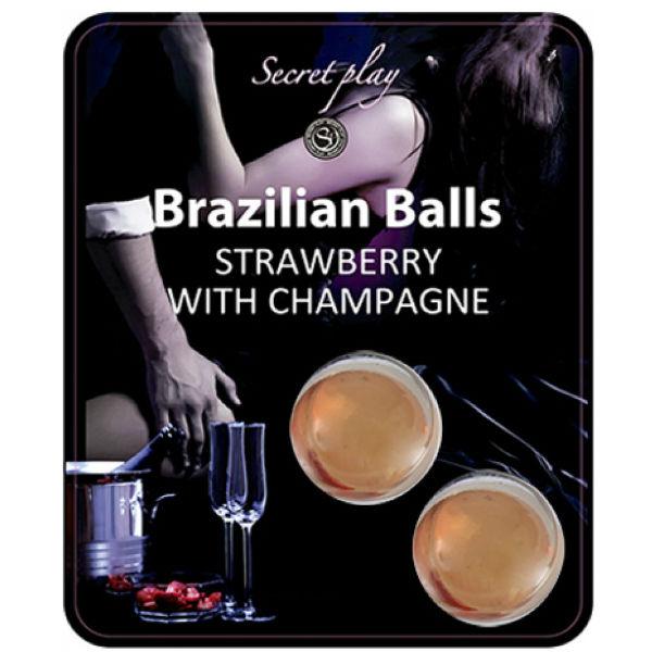 SECRETPLAY - BRASILIANISCHE KUGEL SET ERDBEER UND CHAMPAGNER - INTIM SPACE Online Sexshop