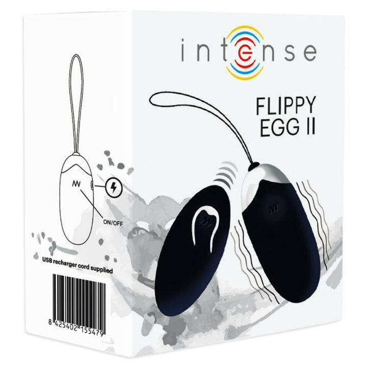 INTENSE - FLIPPY II VIBRIERENDES EI MIT FERNBEDIENUNG SCHWARZ - INTIM SPACE Online Sexshop