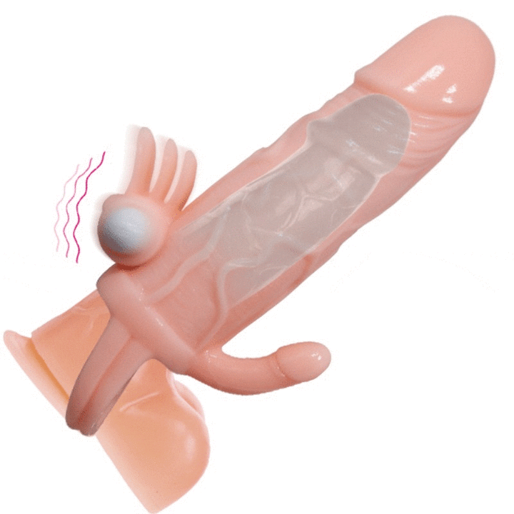 BAILE - BRAVE MAN PENISHÜLLE MIT KLITORIS UND ANALSTIMULATION FLEISCH 16.5 CM - INTIM SPACE Online Sexshop