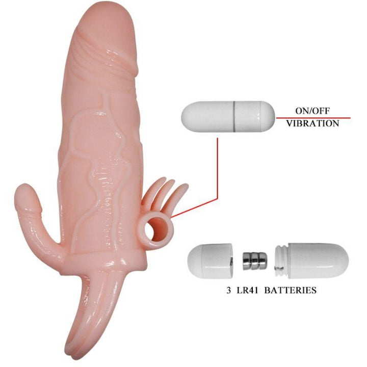 BAILE - BRAVE MAN PENISHÜLLE MIT KLITORIS UND ANALSTIMULATION FLEISCH 16.5 CM - INTIM SPACE Online Sexshop