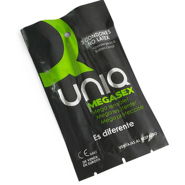 UNIQ - MEGASEX LATEX FREE SENSITIVE CONDOMS - UNITS - INTIM SPACE Online Sexshop