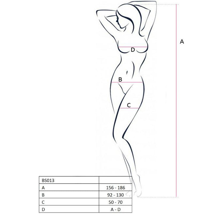 PASSION - WOMAN BS013 SCHWARZER BODYSTOCKING, EINE GRÖSSE - INTIM SPACE Online Sexshop