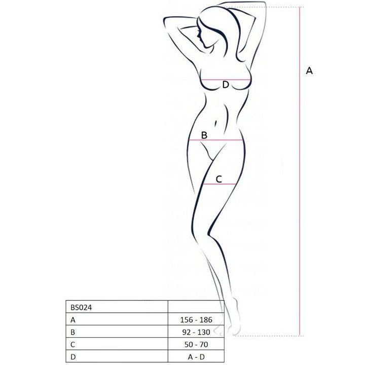 PASSION - WOMAN BS024 WEISSER BODYSTOCKING, EINE GRÖSSE - INTIM SPACE Online Sexshop