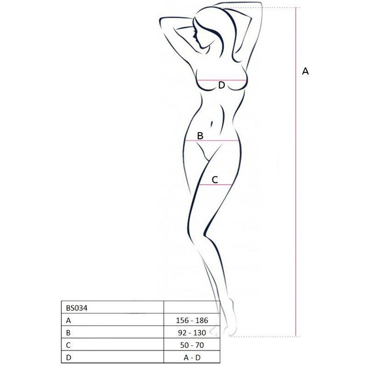 PASSION - WOMAN BS034 BODYSTOCKING SCHWARZ EINE GRÖSSE - INTIM SPACE Online Sexshop