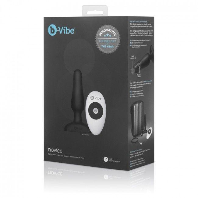 B-VIBE - NOVICE ANAL-STECKER MIT FERNBEDIENUNG SCHWARZ - INTIM SPACE Online Sexshop