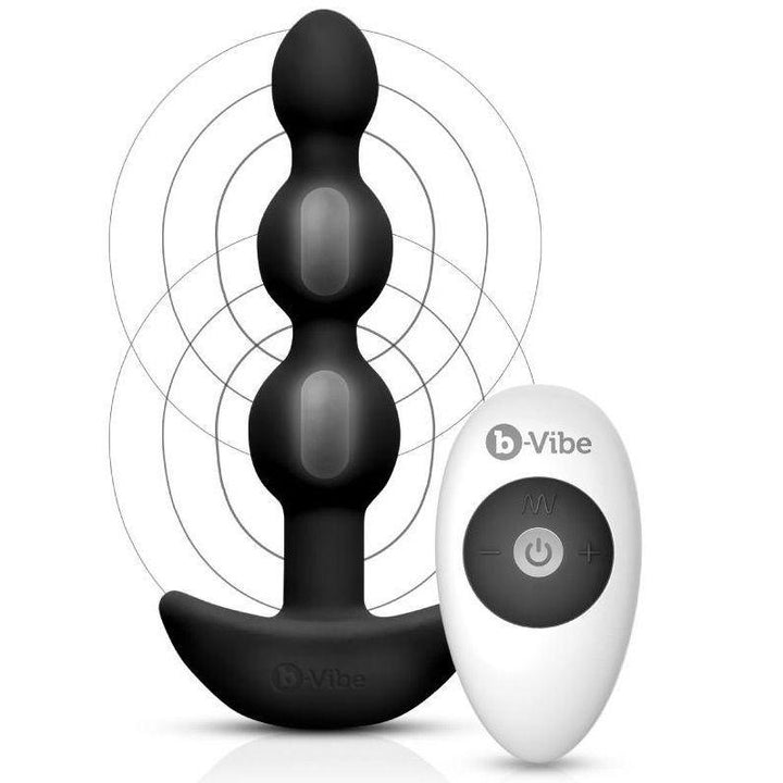 B-VIBE - TRIPLET ANAL-FERNBEDIENUNGSPERLEN SCHWARZ - INTIM SPACE Online Sexshop