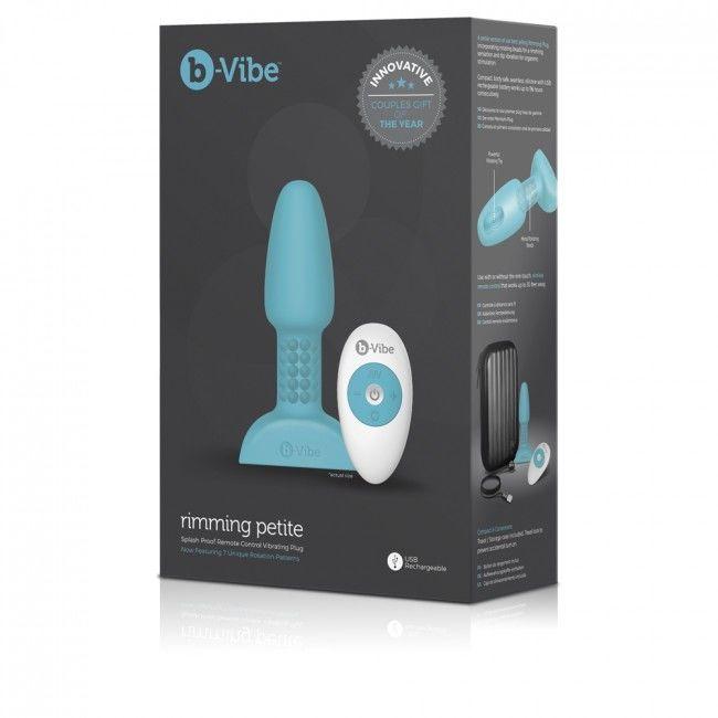 B-VIBE - RIMMING ANALPLUG MIT FERNBEDIENUNG, PETITE TEAL - INTIM SPACE Online Sexshop