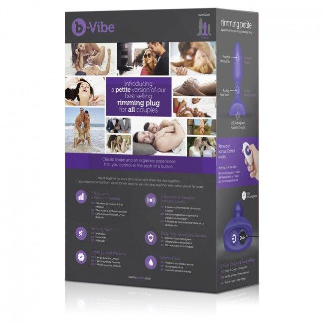 B-VIBE - RIMMING ANALPLUG MIT FERNBEDIENUNG PETITE FLIEDER - INTIM SPACE Online Sexshop