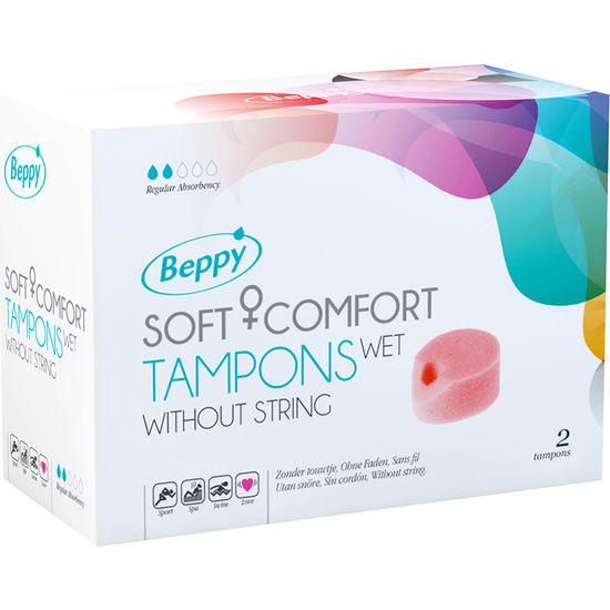 BEPPY - SOFT COMFORT TAMPONS WET 2UNITS - INTIM SPACE Online Sexshop