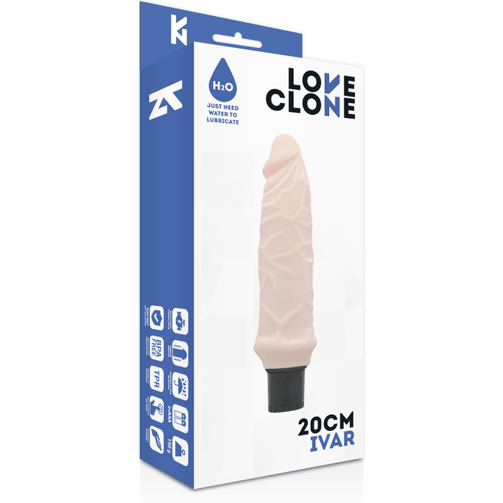 LOVECLONE - IVAR SELBSTSCHMIERENDER VIBRATOR 20 CM -O- 3.7 CM - INTIM SPACE Online Sexshop