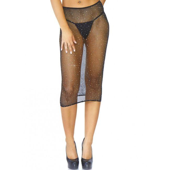 LEG AVENUE - KRISTALLISIERTES FISHNET MULTIDRESS SCHWARZ OS - INTIM SPACE Online Sexshop