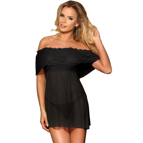 SUBBLIME - DRESSES KURZES KLEID - THONG BLACK - / M. - INTIM SPACE Online Sexshop