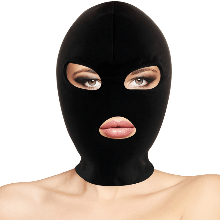 DARKNESS - BDSM-SUBMISSION-MASKE, MUND UND AUGEN SCHWARZ - INTIM SPACE Online Sexshop