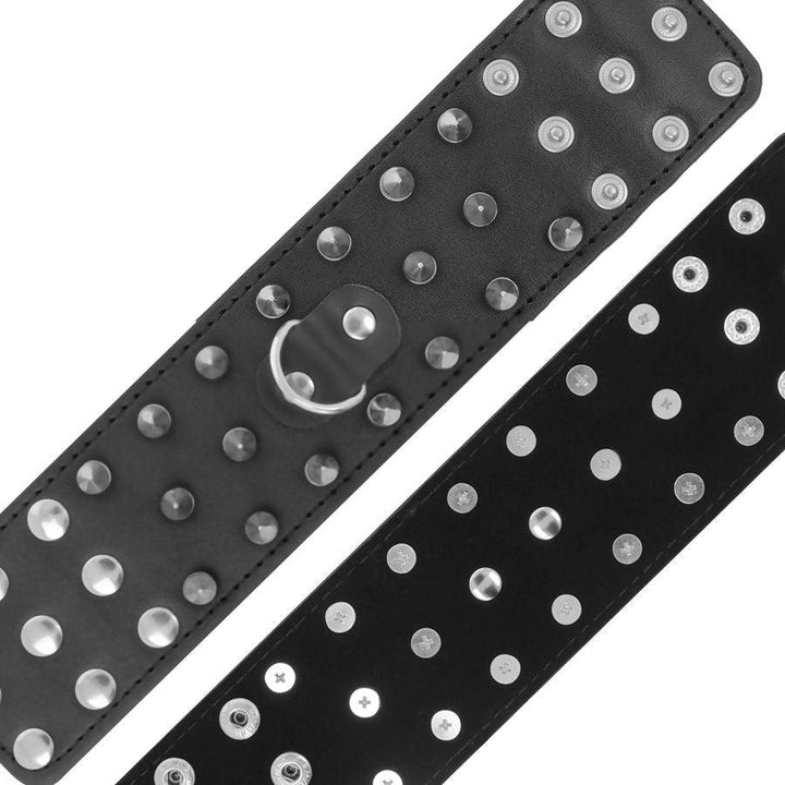 DARKNESS - SKULLS AND BONES SCHWARZE HANDSCHELLEN MIT SPIKES - INTIM SPACE Online Sexshop