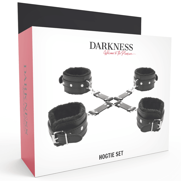 DARKNESS - LEDERHANDSCHELLEN FÜR FÜSSE UND HÄNDE SCHWARZ - INTIM SPACE Online Sexshop