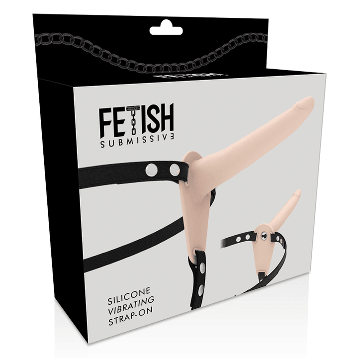 FETISH SUBMISSIVE HARNESS - FLEISCH-SILIKON-VIBRATOR 15 CM - INTIM SPACE Online Sexshop