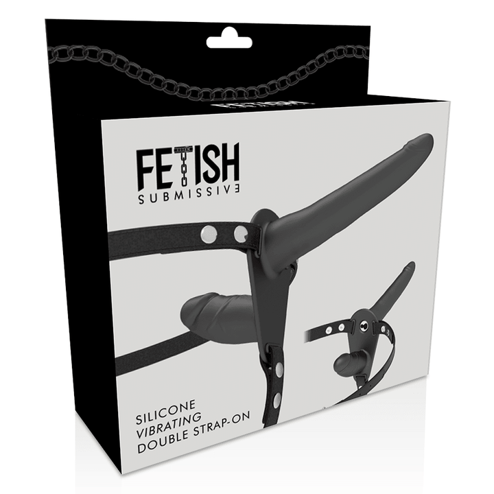 FETISH SUBMISSIVE HARNESS - SCHWARZER VIBRATOR MIT DOPPELPENETRATION - INTIM SPACE Online Sexshop