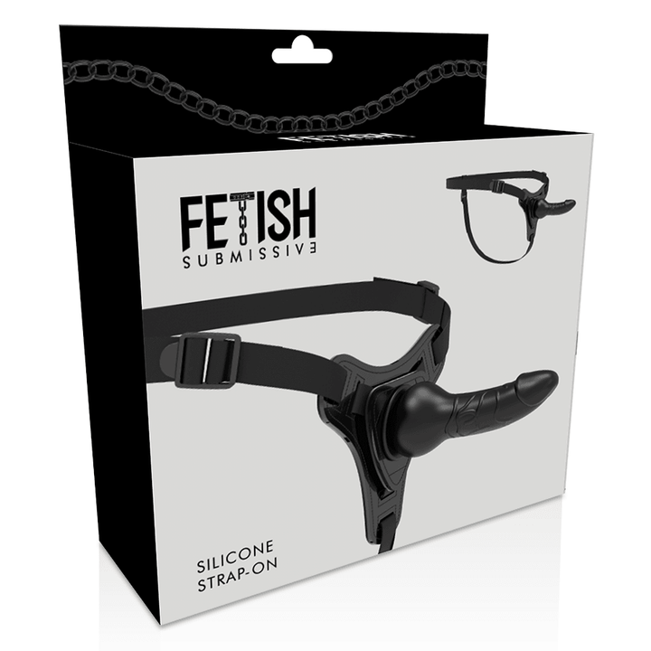 FETISH SUBMISSIVE HARNESS - REALISTISCHES SCHWARZES SILIKON 16 CM - INTIM SPACE Online Sexshop