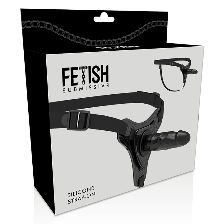 FETISH SUBMISSIVE HARNESS - REALISTISCHES SCHWARZES SILIKON 15 CM - INTIM SPACE Online Sexshop