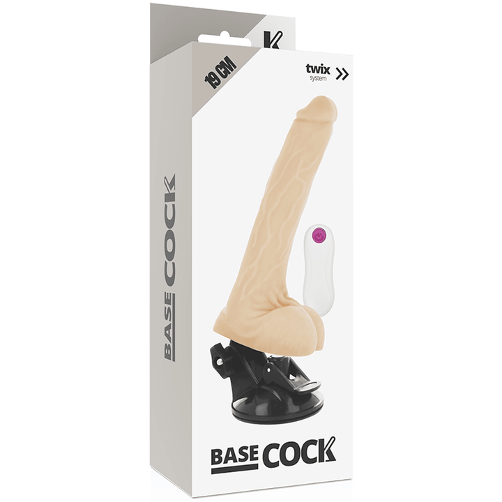 BASECOCK - REALISTISCHER VIBRATOR MIT FERNBEDIENUNG NATÜRLICH 19 CM -O- - CM - INTIM SPACE Online Sexshop