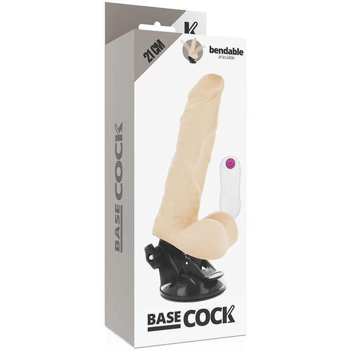 BASECOCK - ARTIKULIERBARER VIBRATOR NATÜRLICH MIT FERNBEDIENUNG 21 CM -O- - CM - INTIM SPACE Online Sexshop