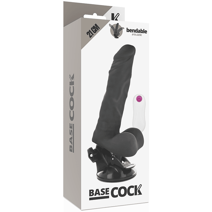 BASECOCK - ARTIKULIERBARER VIBRATOR MIT FERNBEDIENUNG SCHWARZ 21 CM -O- - CM - INTIM SPACE Online Sexshop