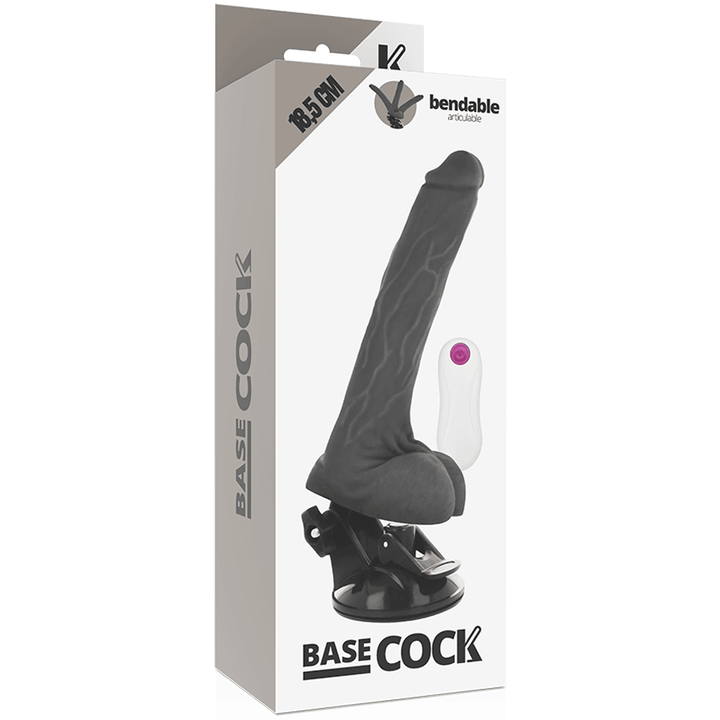 BASECOCK - ARTIKULIERBARER VIBRATOR MIT FERNBEDIENUNG SCHWARZ 18.5 CM -O- - CM - INTIM SPACE Online Sexshop