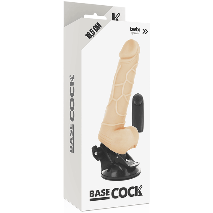 BASECOCK - REALISTISCHER NATÜRLICHER MIT FERNBEDIENUNG VIBRATOR 18.5 CM -O- 4CM - INTIM SPACE Online Sexshop