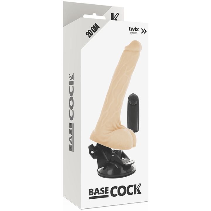 BASECOCK - REALISTISCHER VIBRATOR MIT FERNBEDIENUNG MIT HODEN 20 CM -O- - CM - INTIM SPACE Online Sexshop