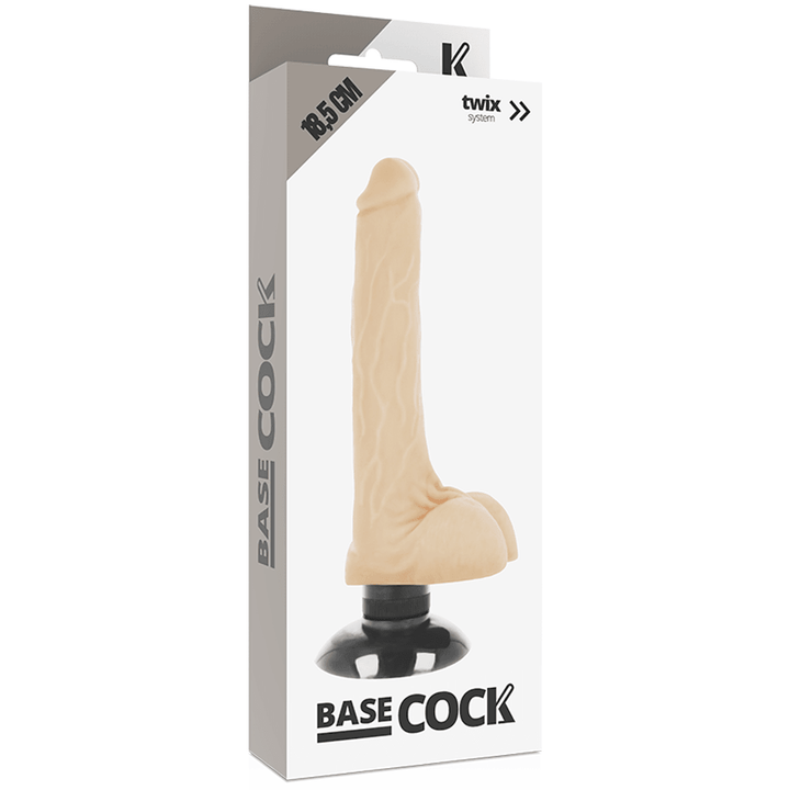 BASECOCK - REALISTISCHER VIBRATOR 2-1 NATÜRLICH 18.5 CM -O- - CM - INTIM SPACE Online Sexshop