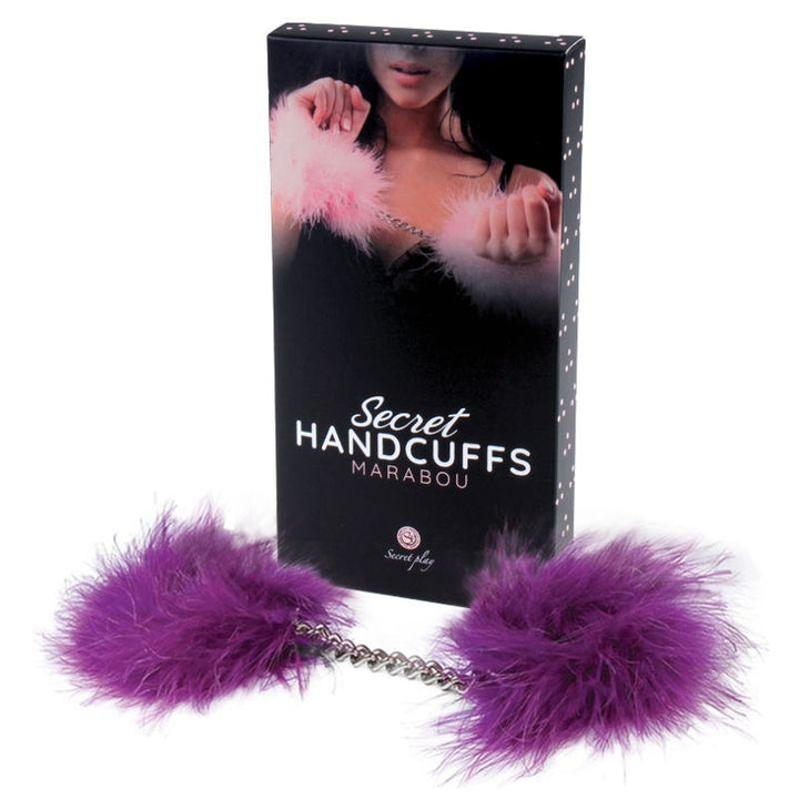 SECRETPLAY - LILA MARABOU-HANDSCHELLEN - INTIM SPACE Online Sexshop