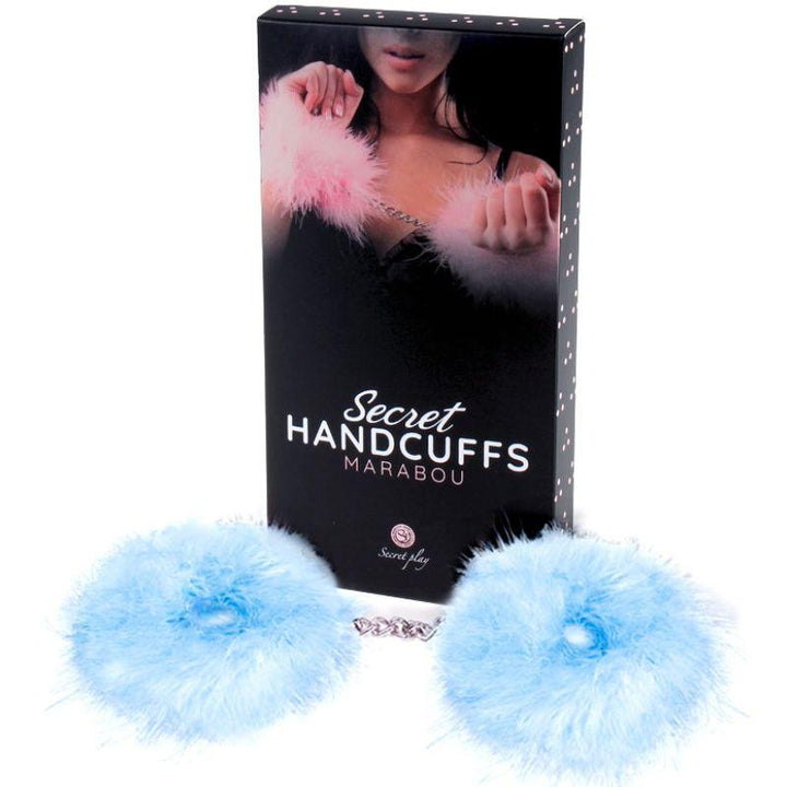 SECRETPLAY - HANDSCHELLEN AUS BLAULICHT-MARABOU - INTIM SPACE Online Sexshop