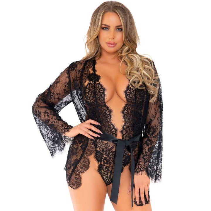 LEG AVENUE - TEDDY- UND ROBE-SET S - INTIM SPACE Online Sexshop