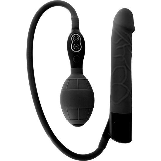 SEVEN CREATIONS - SCHWARZER AUFBLASBARER VIBRATOR VON - INTIM SPACE Online Sexshop