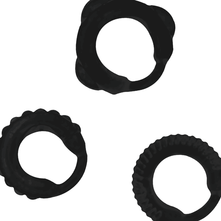 ADDICTED TOYS - C-RING-SET SCHWARZ - INTIM SPACE Online Sexshop